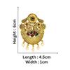 Traditional Temple Design Gold-Plated Hair Barrette Clip with Pearl Dangling Accents