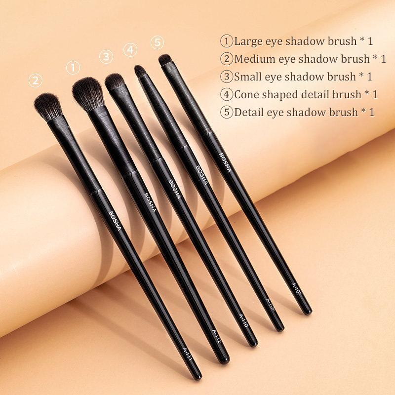 Natural Eye Makeup Brushes Set Eyeshadow Brush Eyebrow Contour Eyeliner Brush Women Eyes Cosmetic Blending Detail Make Up Tools