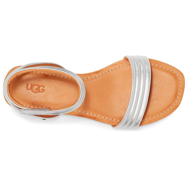 UGG Ethena Comfortable Breathable Versatile Slide Sandals Women Sandals Silver 1110982-201