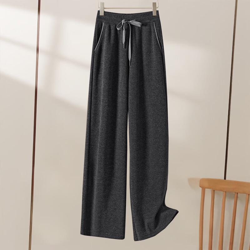 

She Pool Drawstring Elastic Waist Casual Sport Pants XL