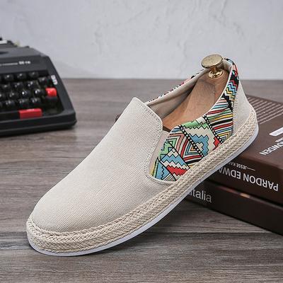 Men's Casual Shoes Corduroy Low-top Fisherman Shoes Canvas Shoes Board Shoes Men's One-pedal Lazy Shoes Cloth Shoes Trendy Men's Shoes
