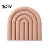 Durable Potholder for Daily Use Rainbow Silicone Pot Mat Heat Resistant Trivet Hot Dishes High Temperature Non-Slip Table Placemat Kitchen Home
