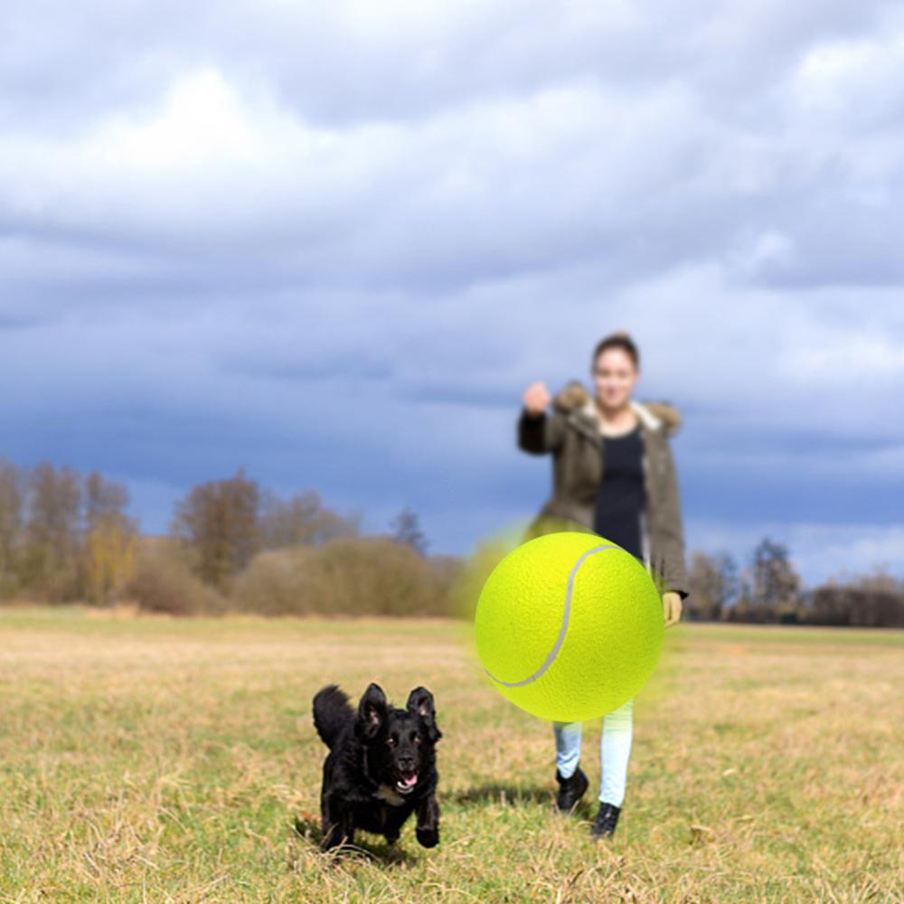 2 stücke 9,5 Zoll Übergröße Riesen Tennisbälle Aufblasbare Tennisball Hundespielzeug Bälle Für Unterschrift