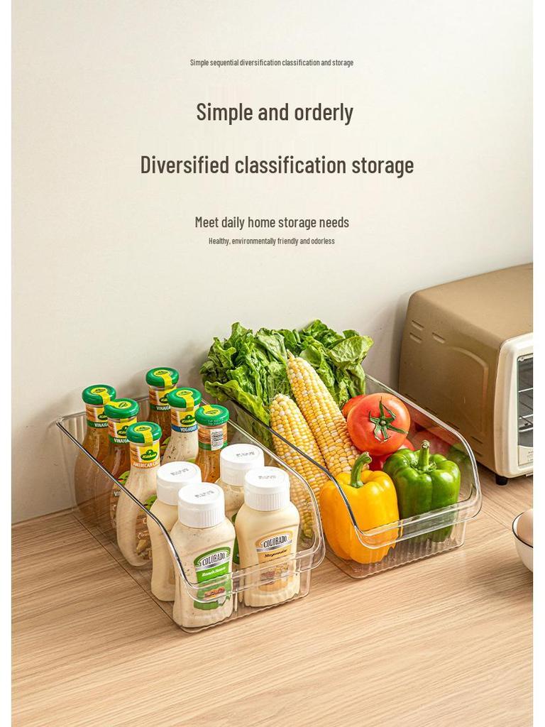 Food-Grade Plastic Kitchen Refrigerator Organizer for Vegetables, Eggs, and More