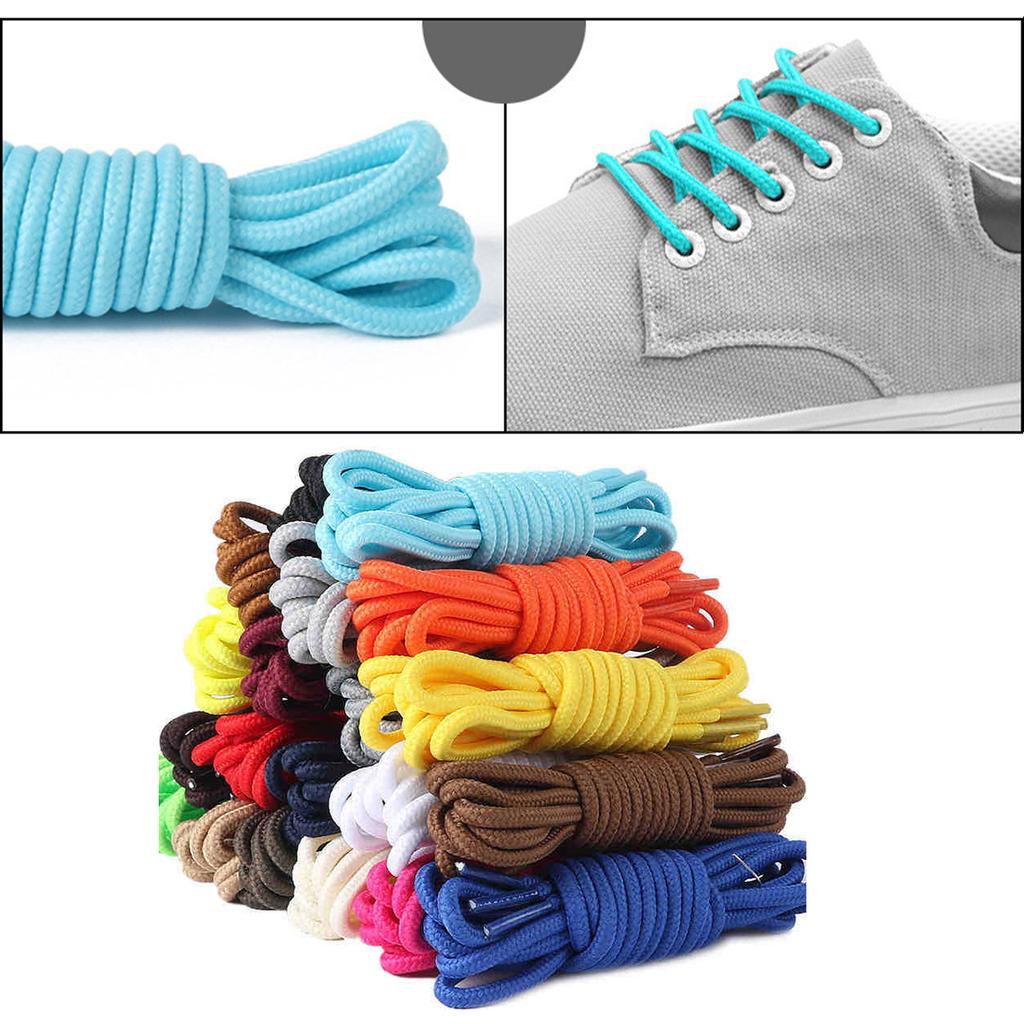 1 Pairs Premium Round Boot Laces, 4mm Diameter Walking Boot Laces for Walking Boots, Heavy Duty Work Boot Laces for Work Boots