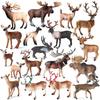 Children's Cognitive Toy: Solid Animal Models - Elk, Red Deer, Reindeer, and White-tailed Deer Christmas Ornament