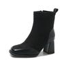 Size 35-42, Large Size Women's Shoes 41 Fat Feet British Style Thick Heel Short Boots Women's Autumn New Fashion Boots Tide