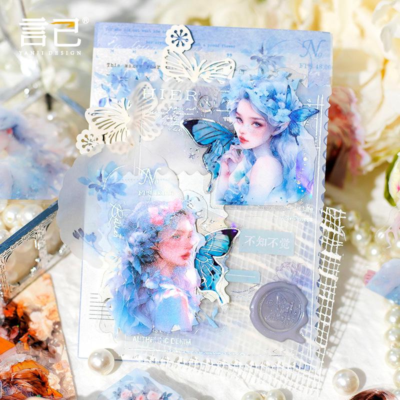 30pcs Retro Girl Angel decorative material background paper Handmade DIY scrapbook craft paper