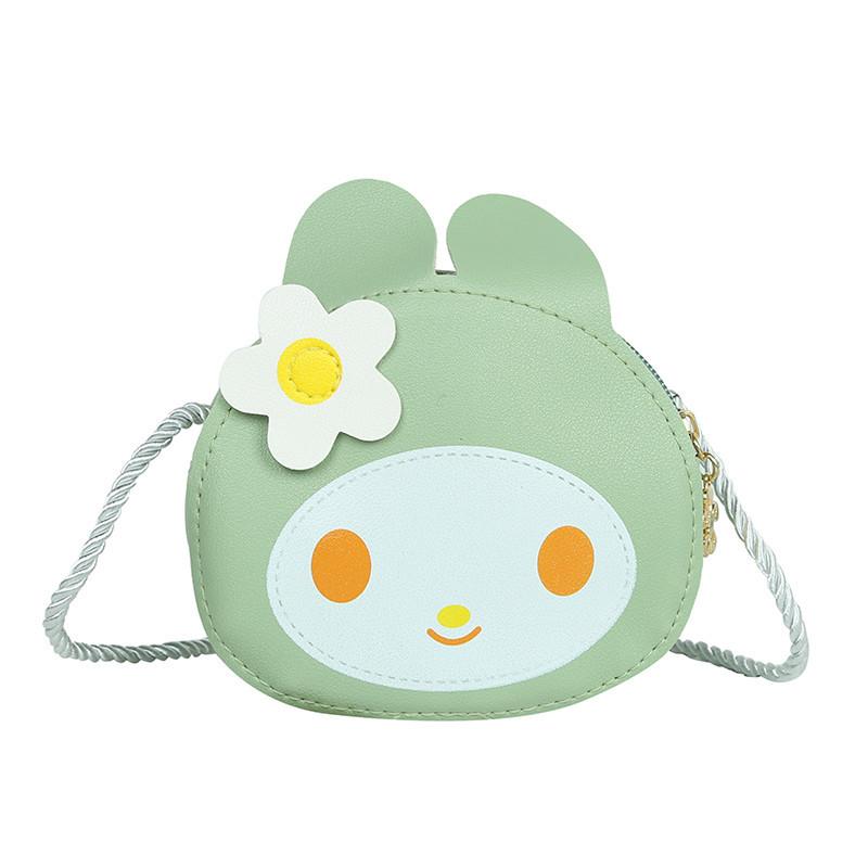 

Children s bag female cute bunny baby messenger bag princess fashion small bag girl cartoon change bag tide зелёный