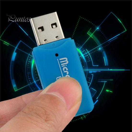 Mini Portable USB 2.0 TF Micro SD Memory Card Reader for PC Laptop Computer