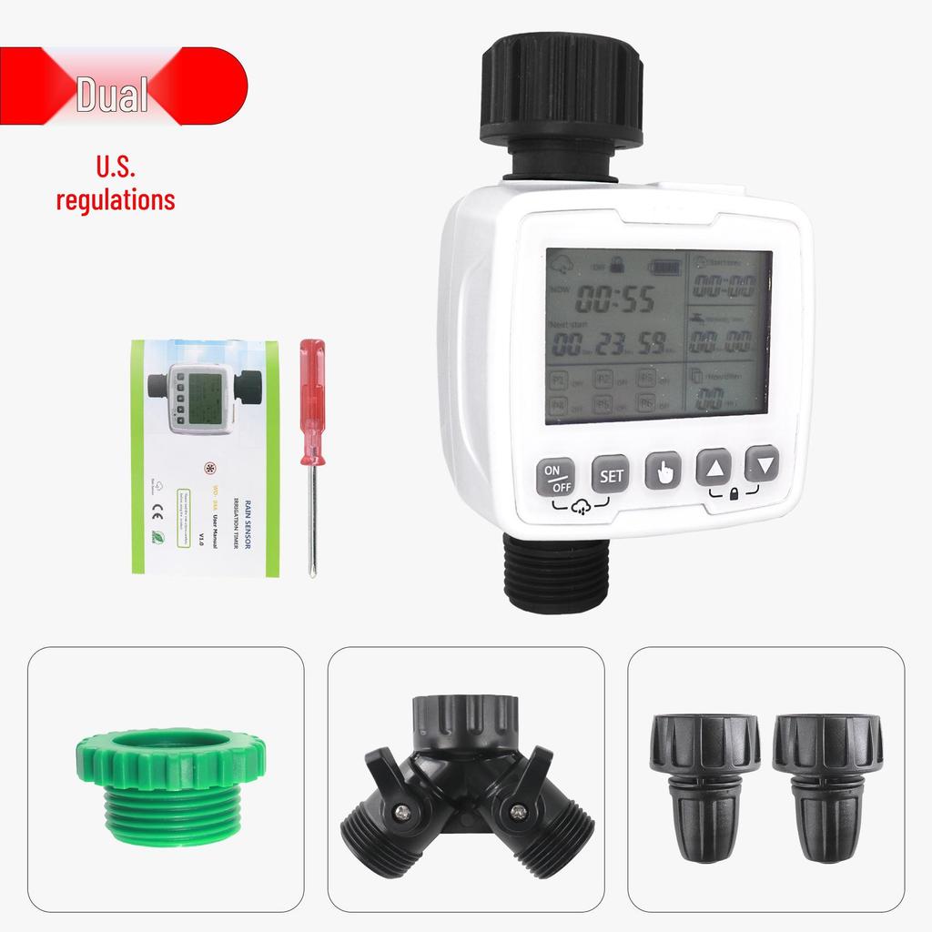 Smart Outdoor Garden Irrigation Timer with Rain Sensor