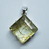 Lab Crated Yellow Rutilated 925 Sterling Silver Pendant 81.20 Ct Gems Certified My-343-k