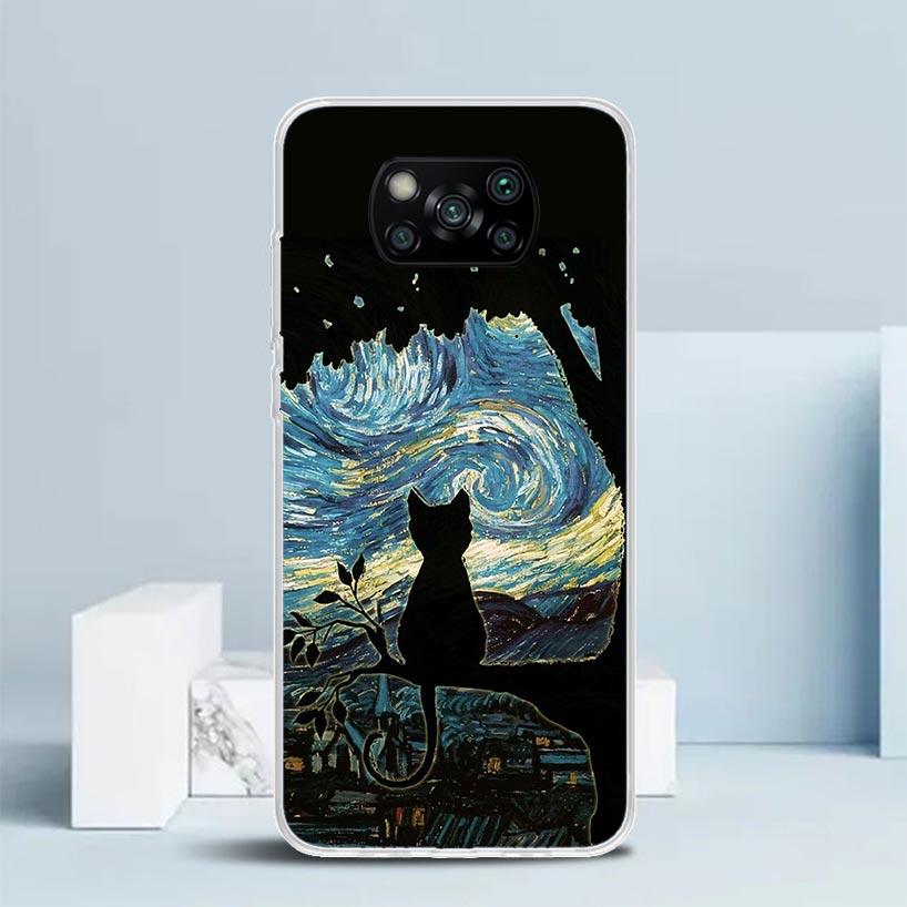 Schwarze Katze Cartoon Niedliche Handyhülle Für Xiaomi Poco F7 Ultra X5 X6 X7 Pro M7 Redmi 15C 15 13C 13 12C 12 10C 10 10A 9 9C 9A 9T Hülle