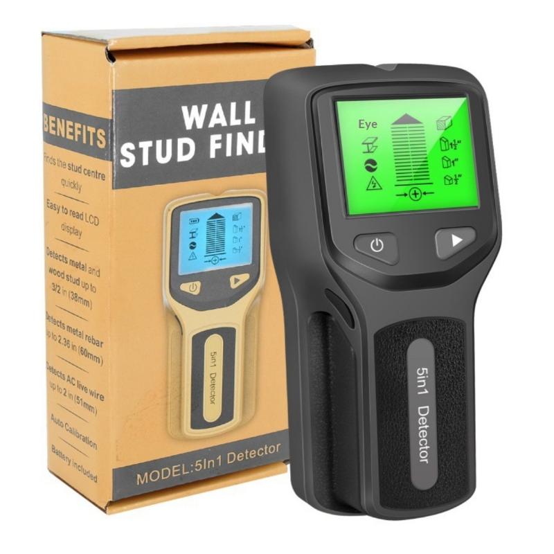 

5 In 1 Metal Detector Wall Detector Wall Thickness Gauge Backlight Wall Stud Finder Electronic Wall Scanner Gold Finder A1