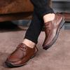 2025 Men Casual Shoes Genuine Leather Business Breathable Mens Loafers Shoes High Quality Handmade Comfy Outdoor Flat Footwear