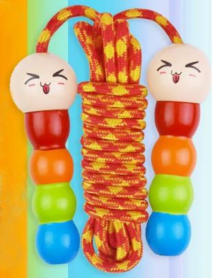 Children'S Jump Rope Bamboo Knot Jump Rope Beginner Adjustable