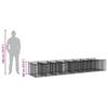 Gabion Raised Bed Set 3 Pieces Silver