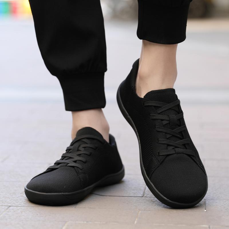 Wide Toe Casual Sports Shoes Minimalist Barefoot Walking Shoes Gym Training Sneakers Light Elastic Flats