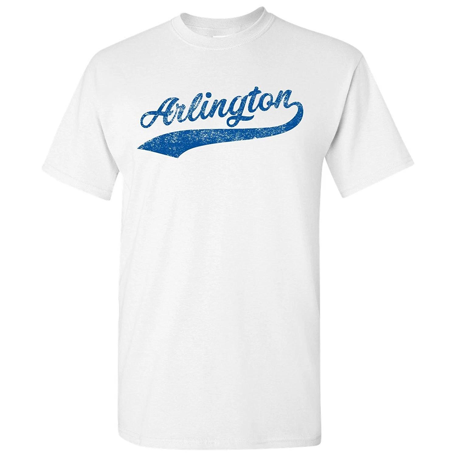 Arlington City Baseball Script Men s T-Shirt - White XL