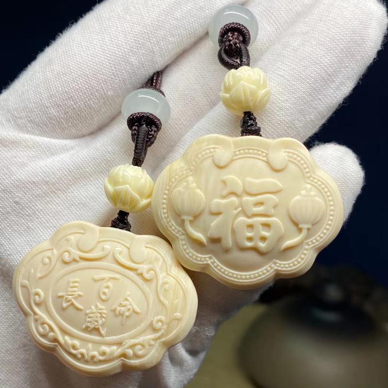 

Ожерелье-подвеска «Замок долголетия» из натуральной мамонтовой кости ручной работы Single Longevity Lock