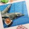 Multifunctional Decorative Glass Boards with Dolphin Print 2X30X52 Cm