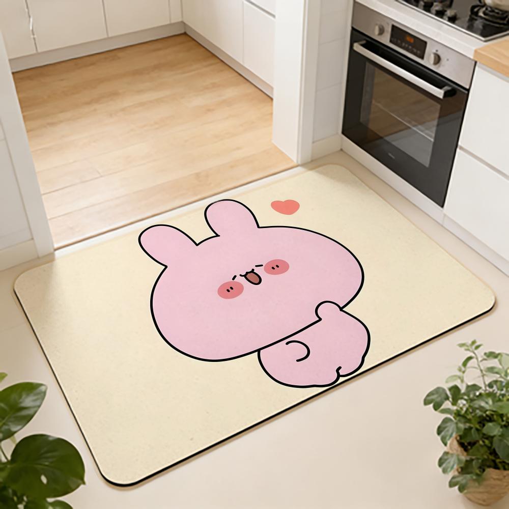 ANIME A-Asamimichan Floor Mat Absorbent Floor Mat Non-Slip Entrance Rug for Bathrooms Restrooms and Toilets