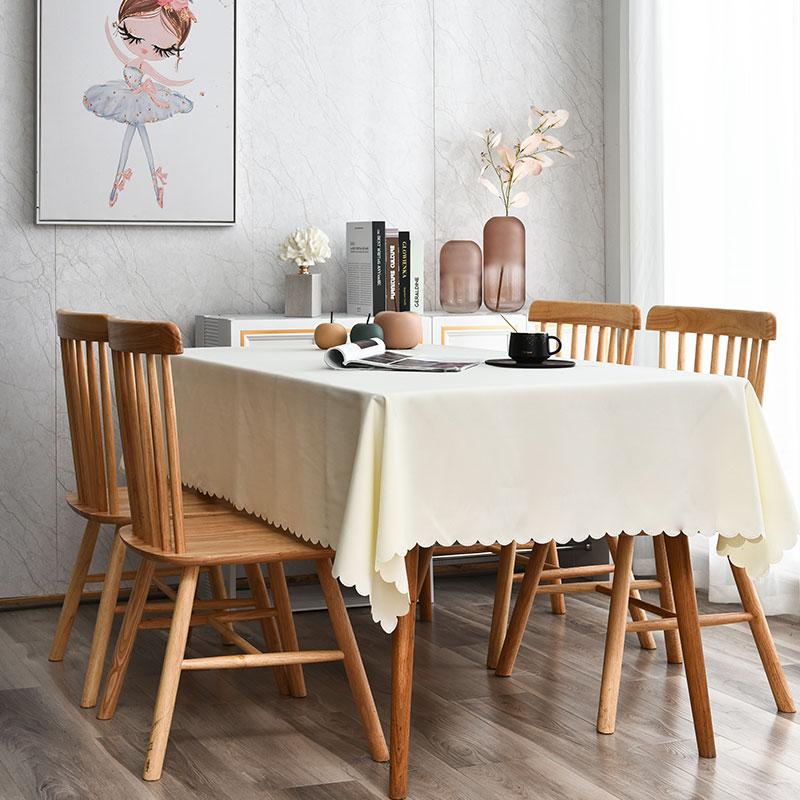 100% Polyester Tablecloth, Kitchen, Restaurant, Party, Holiday Table Decoration, Solid Color Tabletop Cover, Natural Fabric