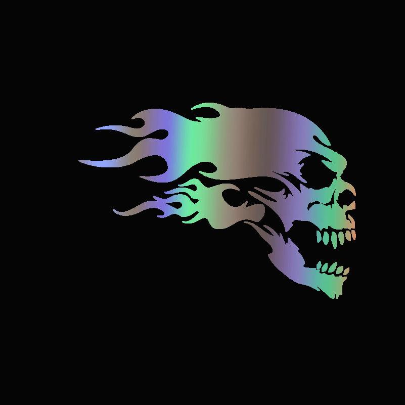 

Наклейки на автомобиль Хэллоуин Череп Пламя Череп Украшение на задний бампер Наклейки на корпус мотоцикла