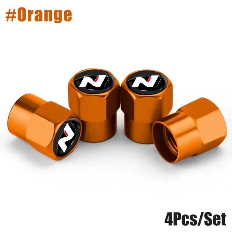 4Pcs/Set Car Wheel Tire Valve Caps Metal Stem Cover For Hyundai N Line i10 i20 i30 Sonata Tucson WNSH3 Azera Elantra Veloster Kona