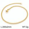 Jewelry Side Flat Chain Stainless Steel Chain, Simple Titanium Steel Men's Trend Hip-hop Bracelet Accessories