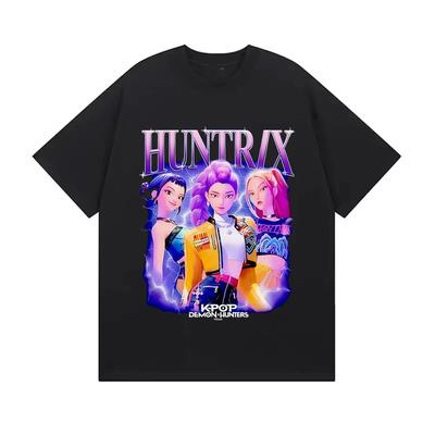 Summer Huntrix Kpop Demon Hunters Graphics Cool Printed Girls Boys T Shirts High Quality Fashion Causal Tee Cotton Children Tops