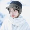 Winter Men's and Women's Thick Woolen Hats with Fleece To Prevent Cold and Keep Warm. Riding Windproof and Protective Knitted Hats