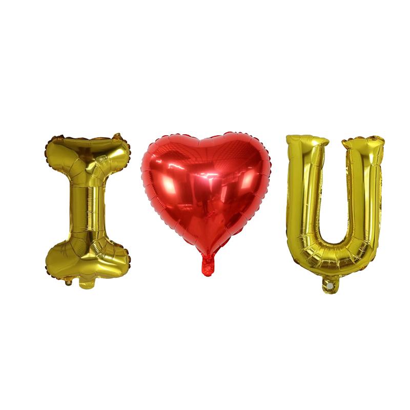 16 Inch Rose Gold I Love You letter balloons foil globos valentines day Wedding Decorations Party Supplies Engagement gifts 16INCH