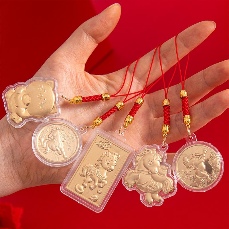 Horse Hanging Decor 2026 Horse Year Chinese New Year Pendant Lucky Keychain Pendants Spring Festival Gift Backpack Pendant