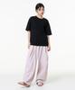 MOZMOZ Oversized Sorona Cooling Functional Back Slit Plain Short Sleeve T-Shirt Black