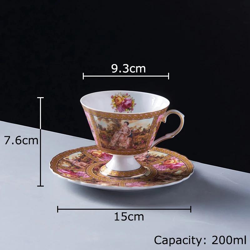 BRCeramic Black Tea Mug Saucer Retro Afternoon Tea Coffee Cup Saucer Sets Couple Cup Set Home Creative Drinkware Mug New Home GiftEY