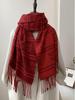 Women's Double-Sided Faux Cashmere Tassel Shawl - Warm, Thick High-End Autumn & Winter Scarf
