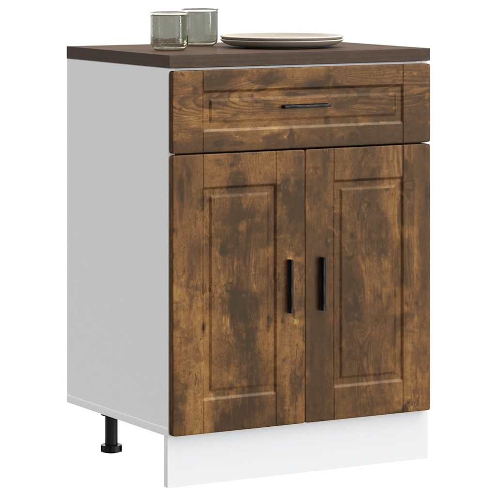 Vidaxl Kitchen Base Cabinet, Porto, Smoked Oak
