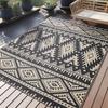 Olanly Outdoor Plastic Straw Rug Waterproof Indoor Outdoor Carpet Machine Washable Fashion Carpet For Patio Camp Picnic Backyard