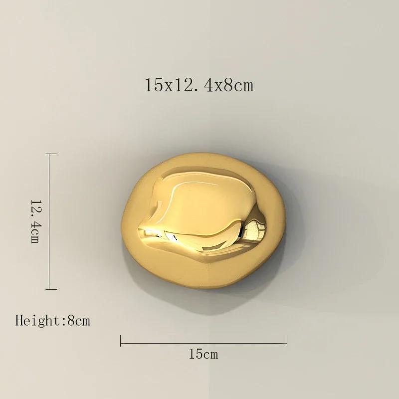 Pokovený simulovaný kamenný přívěsek Domov Moderní kamenné ozdoby Abstraktní dekorace Kreativní studio Pozadí Stěna Stereo závěsy