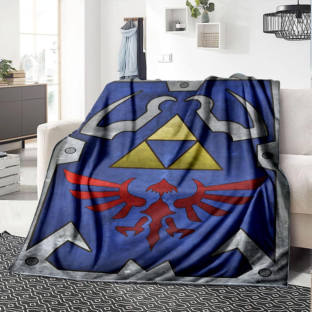 1pc Triforce Symbol flannel Blanket for Super Soft Cute Comfort Blanket for Travel Bedding Couch Sofa Blanket Y82556