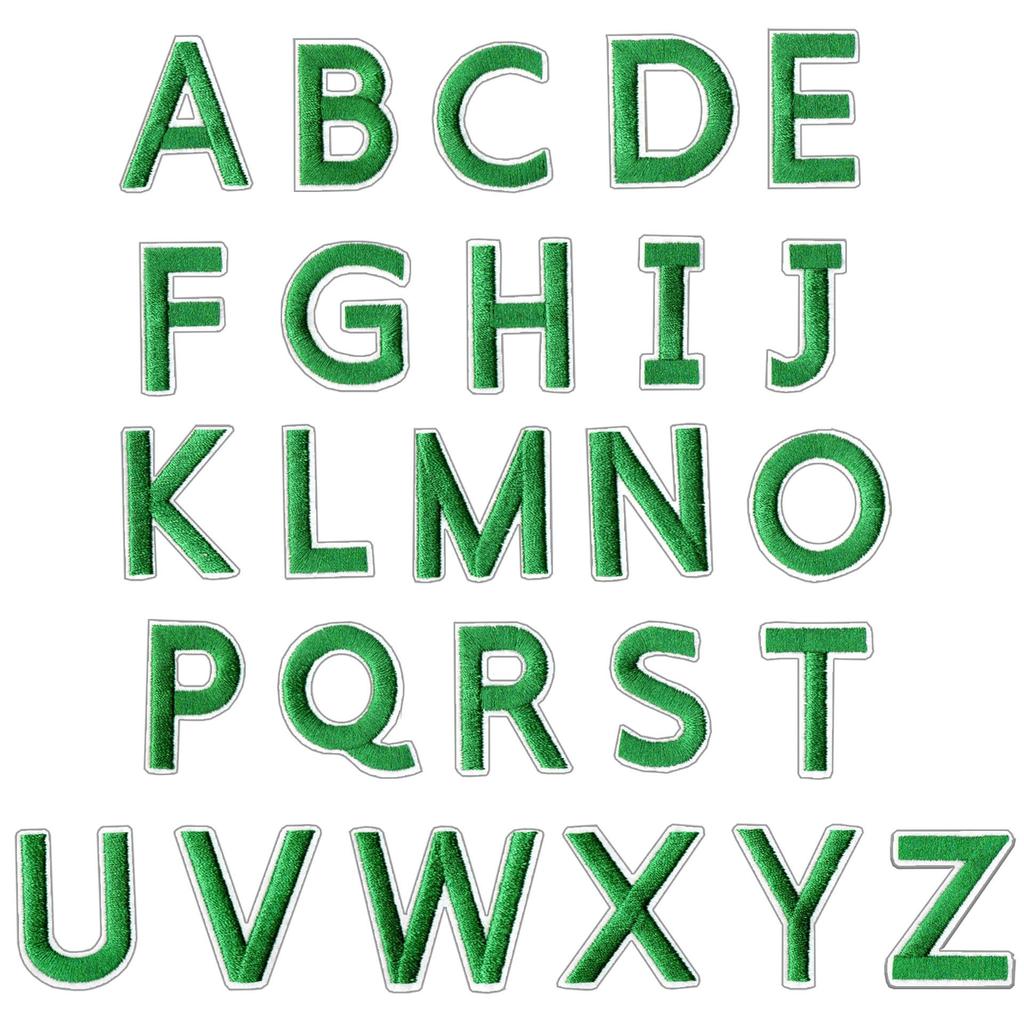 Colorful English Letter and Number Embroidery Patches for Clothing Accessories
