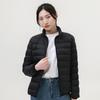 Autumn and winter new women's light stand-up collar hooded down jacket white duck down women's slim fit large size light jacket