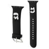 Karl Lagerfeld Pasek Klawlslkcnk Apple Watch 42/44/45/49Mm Czarny/Black Strap 3D Rubber Karl&Choupette Heads