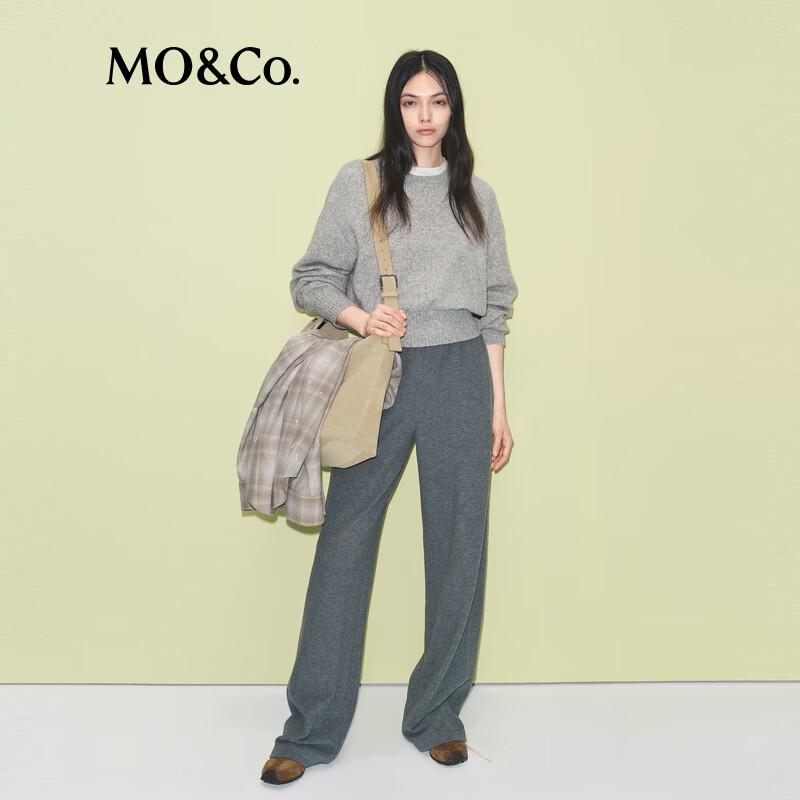 

MO&Co. Women s Wool Blend Crew Neck Sweater M /165