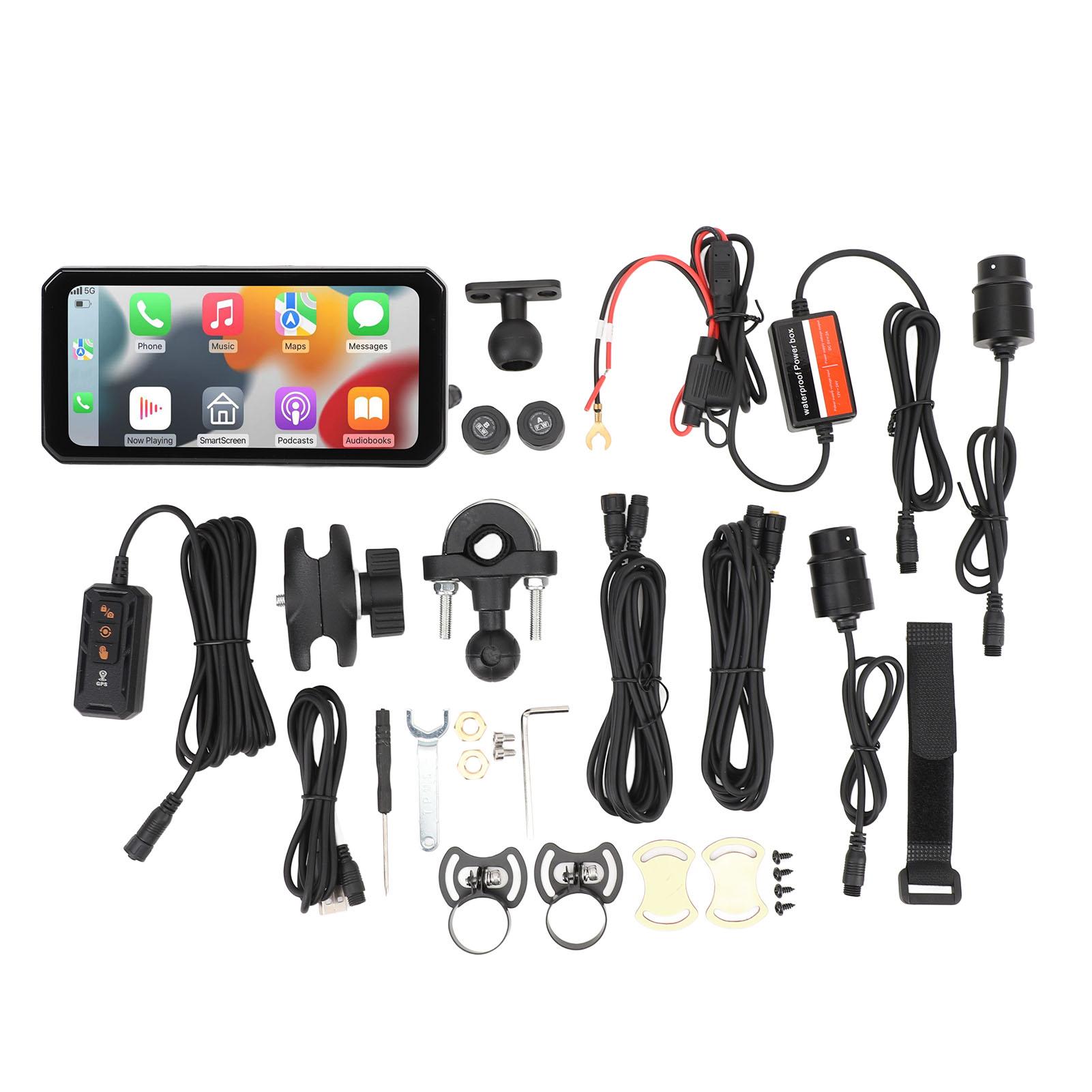 

Мотоциклетный регистратор Мотоциклетный видеорегистратор Циклическая запись IP67 Водонепроницаемый Контроль давления в шинах для квадроциклов UTV Снегоходы