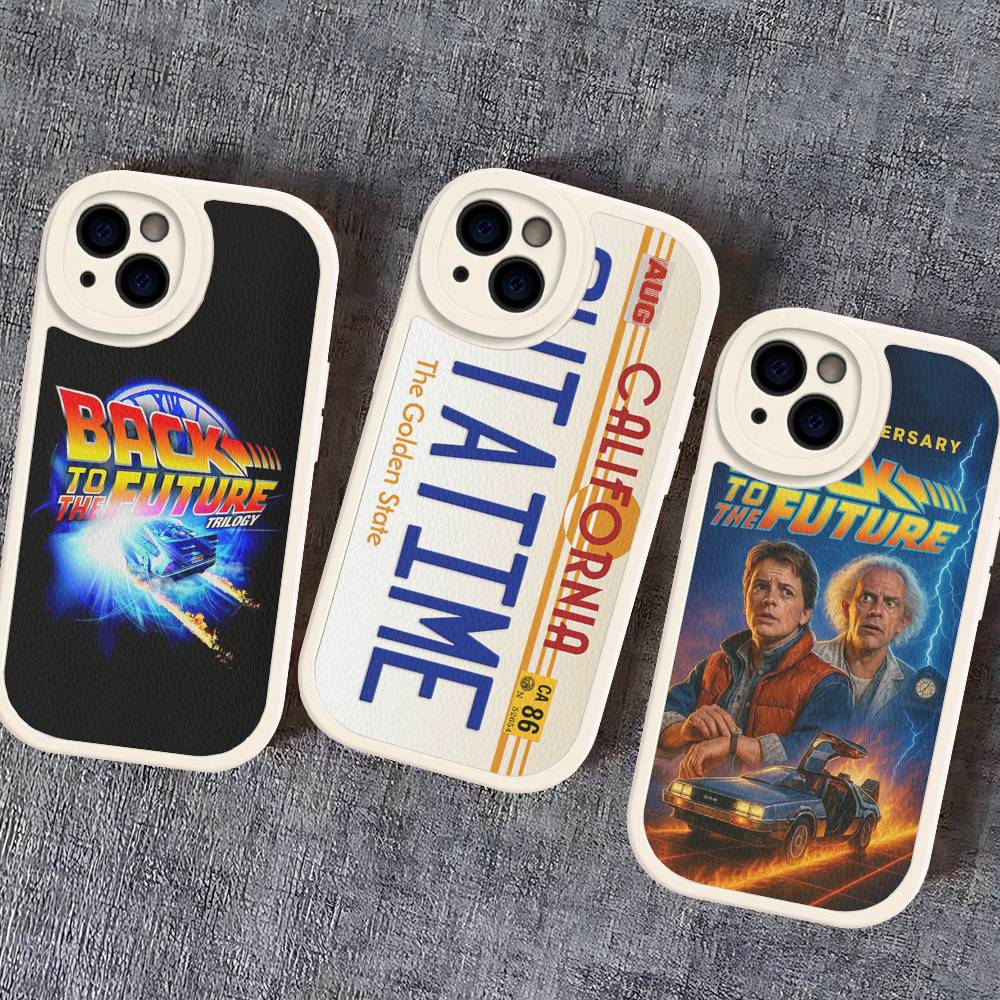 Back To The Future Phone Case For IPhone 16 15 14 13 12 11 Pro Max Plus Leather Cover