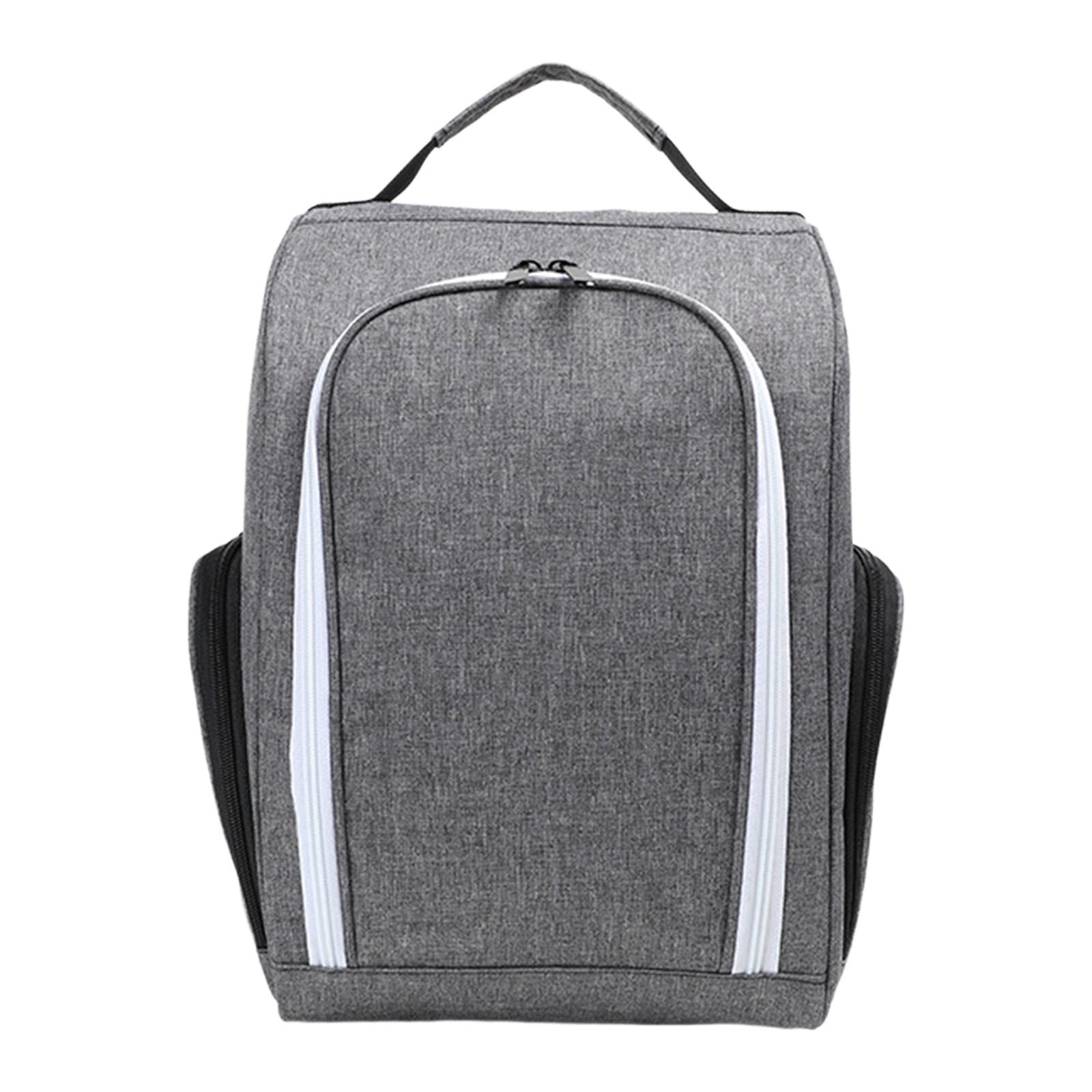 Golf Shoe Bag Breathable Lightweight Outdoor Portable for Travel Zippered Shoe Carrier Storage Bag Pouch for Golf Sports серый