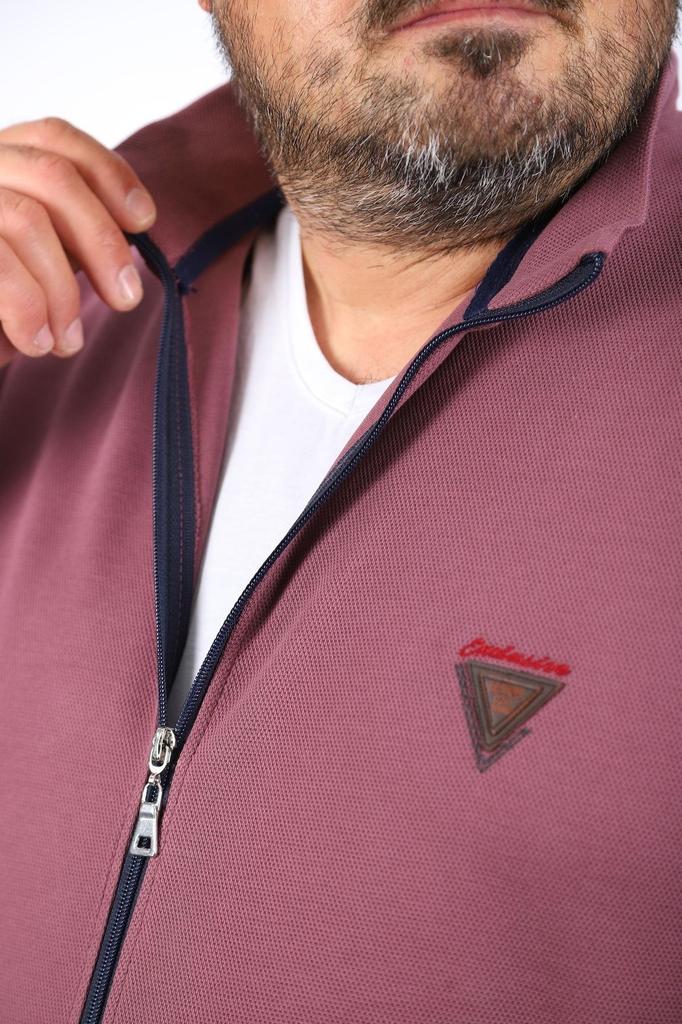 Men's Plus Size Plus Size Cardigan Plus Size Cardigan Zippered Approval -Lıla