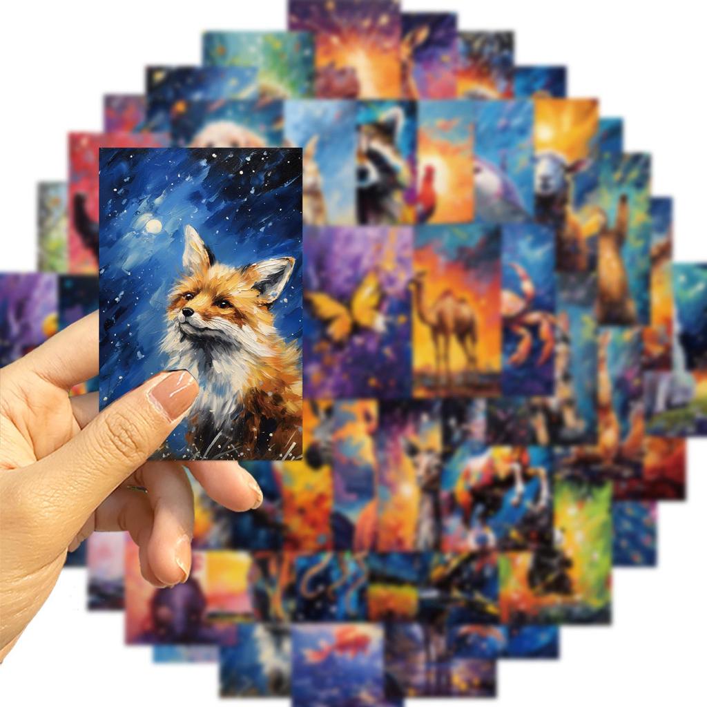 Graffiti Tieraufkleber: 50-teiliges wasserfestes Set für Gitarre, Notizbuch, Koffer DIY